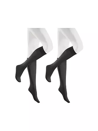 HUDSON | Kniestrümpfe SIMPLY 40 2er Pkg anthracite | 